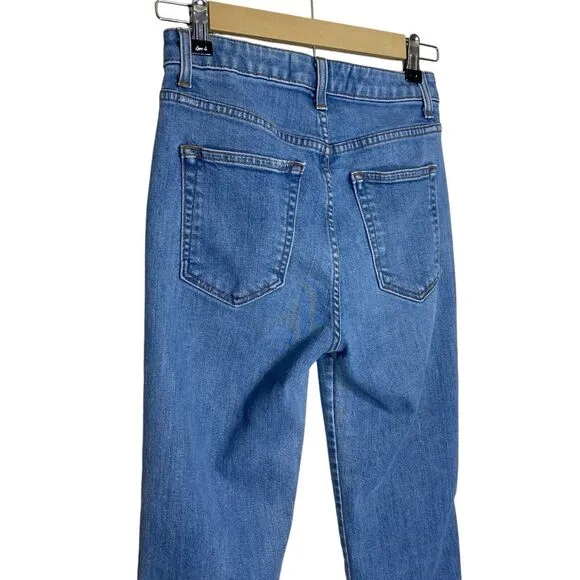 Reformation High &amp; Straight Jeans Womens 27 (25x27) Blue Denim Indian Wash USA