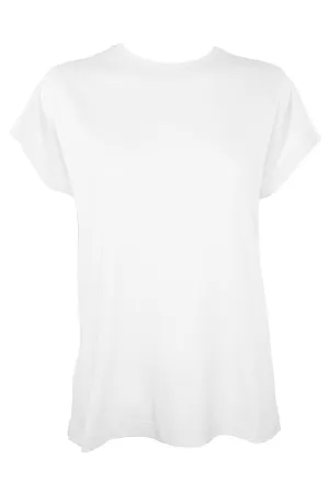 Relaxed Short Sleeve Dolman in Optic White