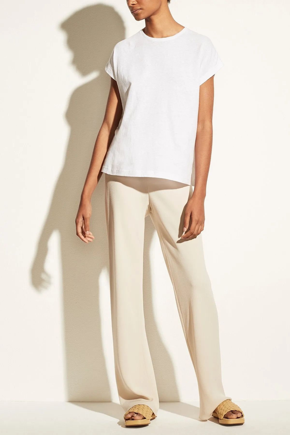 Relaxed Short Sleeve Dolman in Optic White
