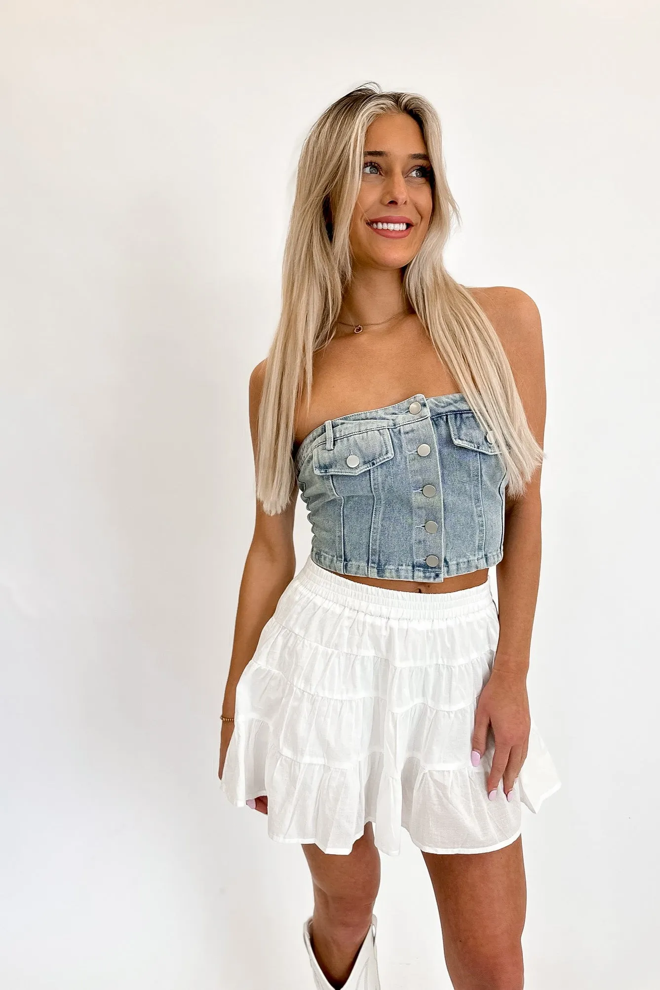 Revival Denim Tube Top - FINAL SALE