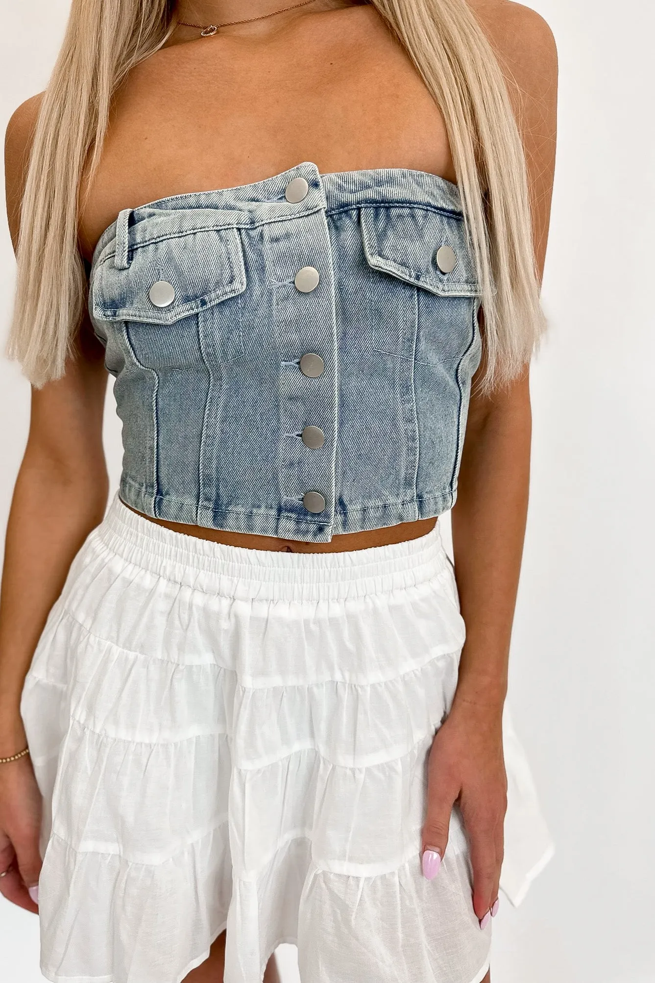 Revival Denim Tube Top - FINAL SALE