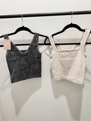 Ribbed Cropped Tank