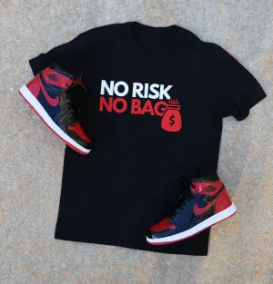 RISKY REWARDS “NO RISK NO BAG” COTTON BLACK/RED TEE