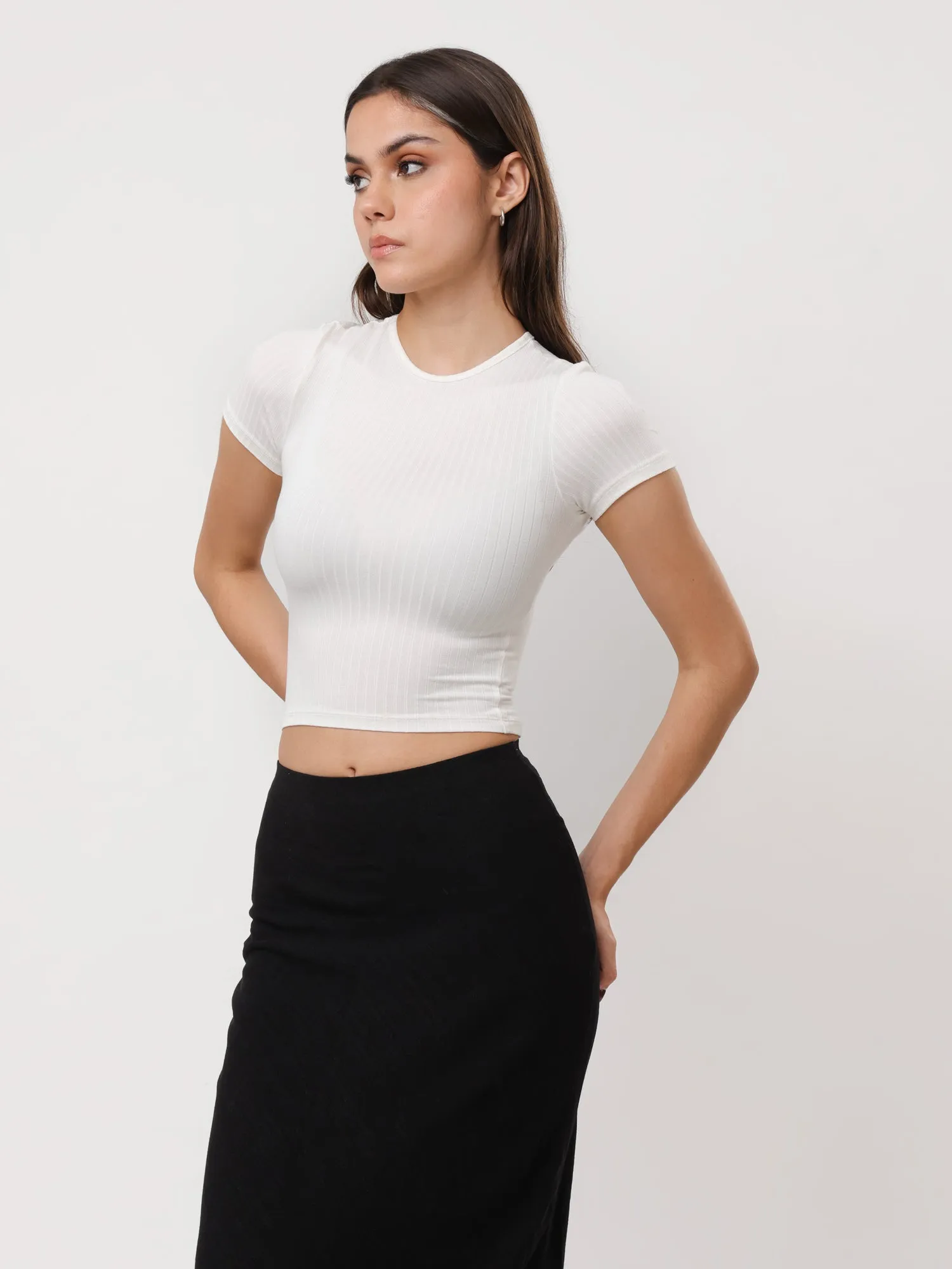 Sage High Neck Short Sleeve T-Shirt