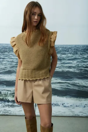 SALE Meera Crochet Top- Gold