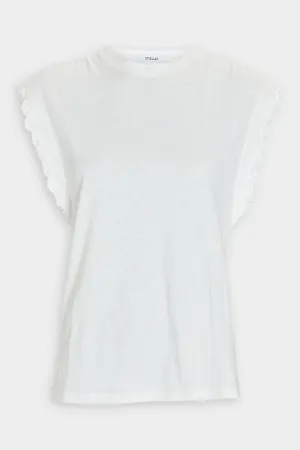 Sayles Muscle Tank in Soft White