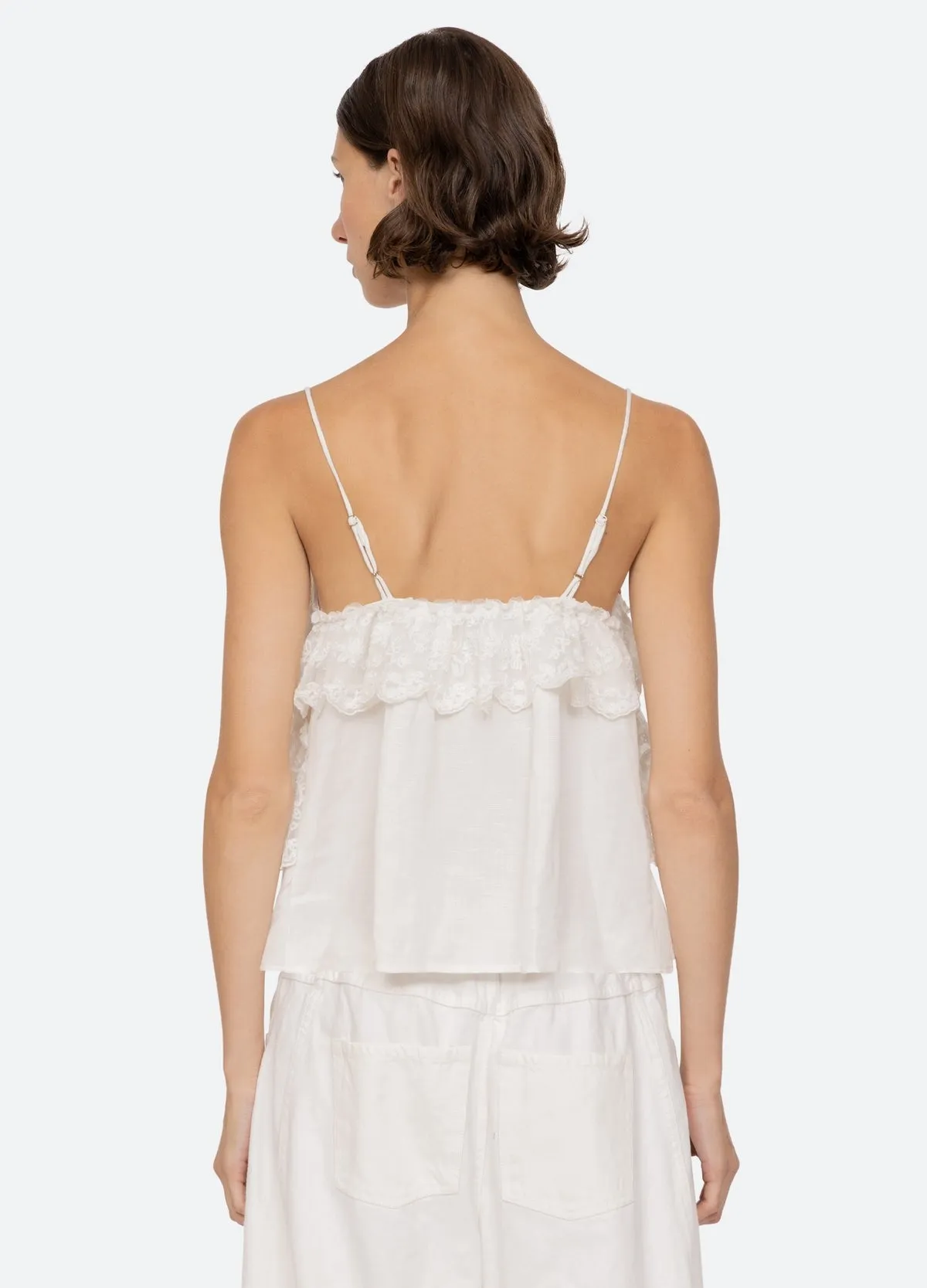 Sea Marja Embroidery Slip Top