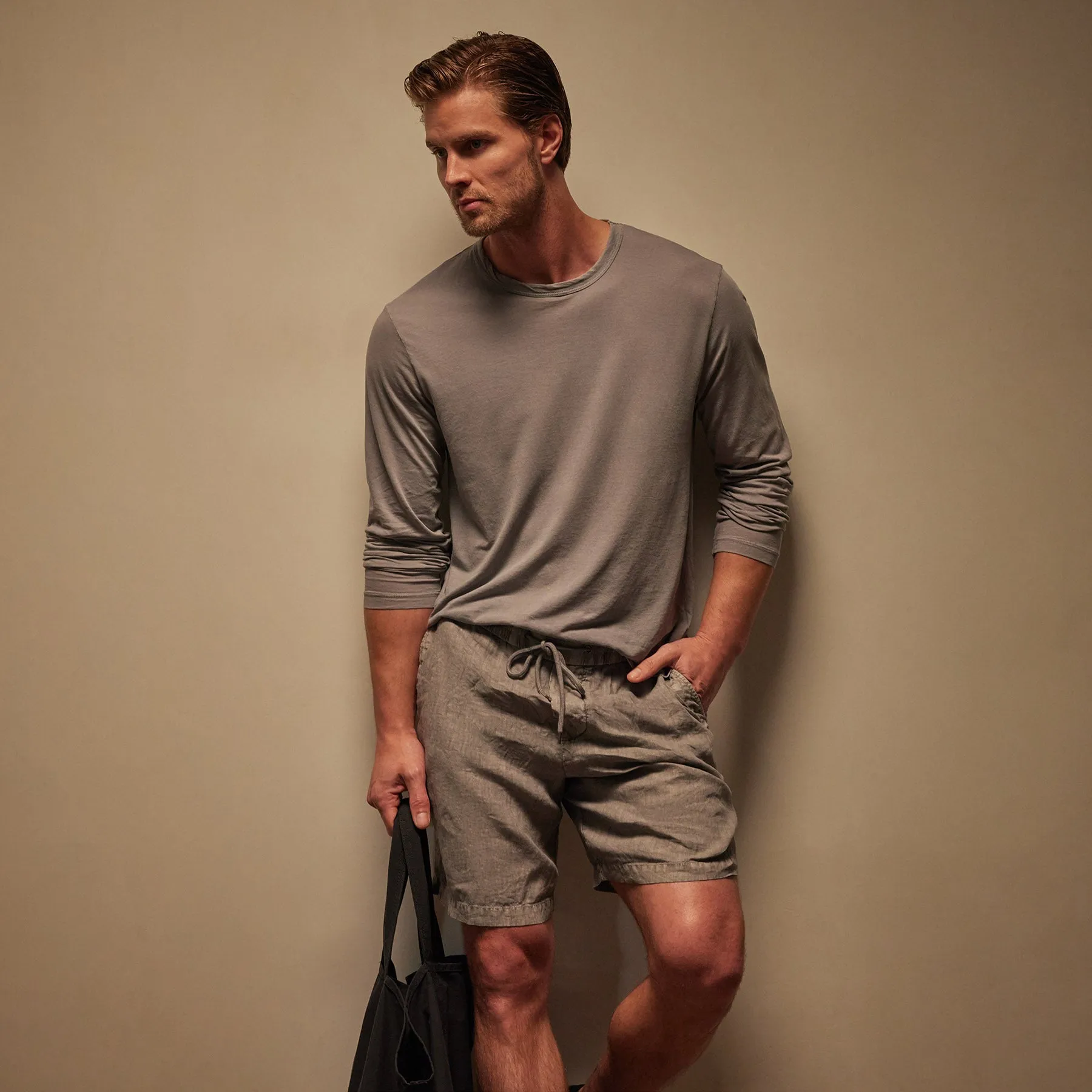 Shirttail Hem Crew - Silver Grey Pigment