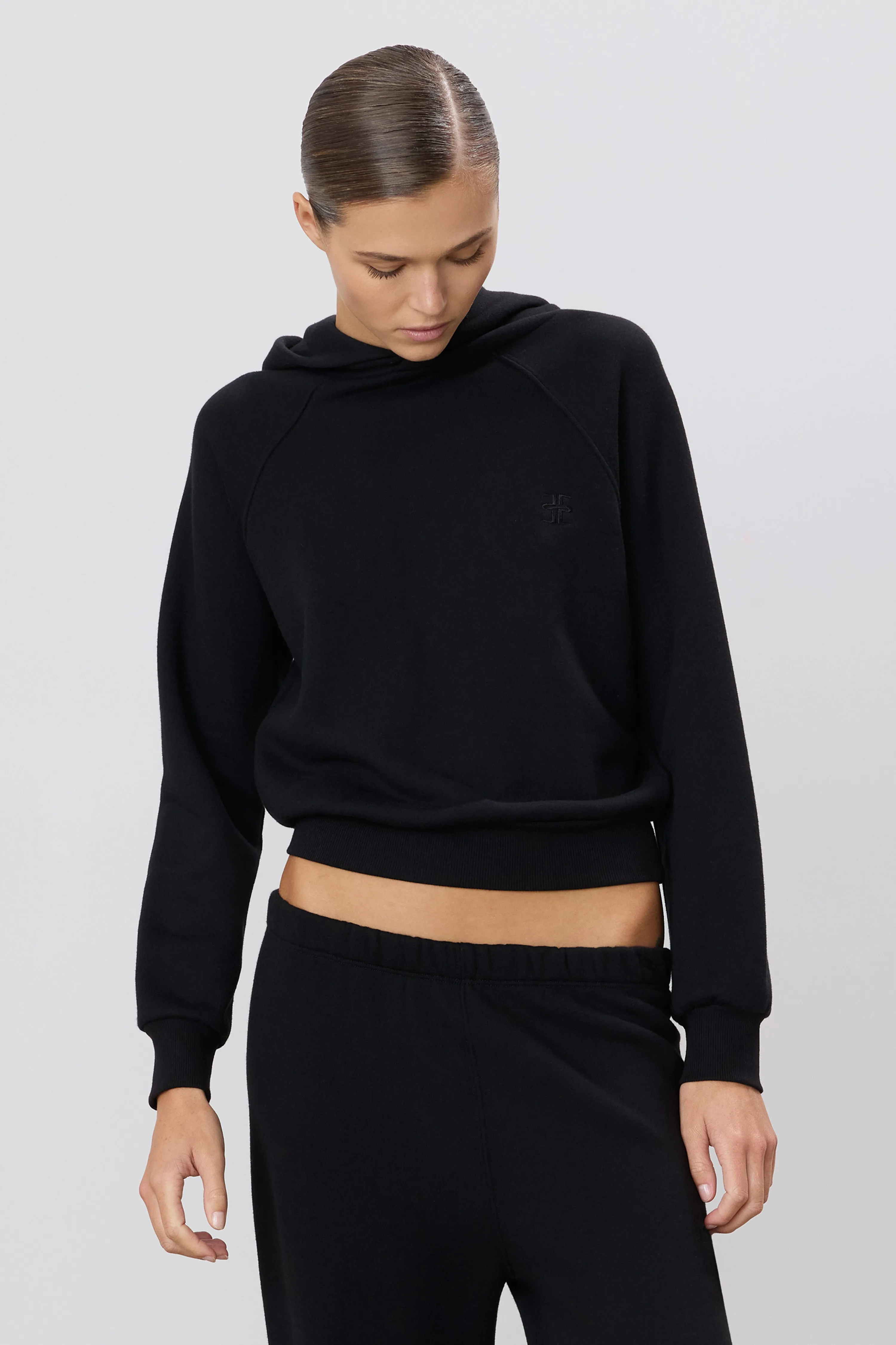 Shrunken Hoodie Sweatshirt