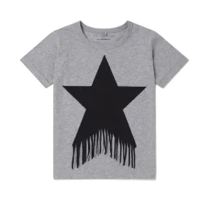 Stella McCartney Kids Star Graphic Fringed T-Shirt