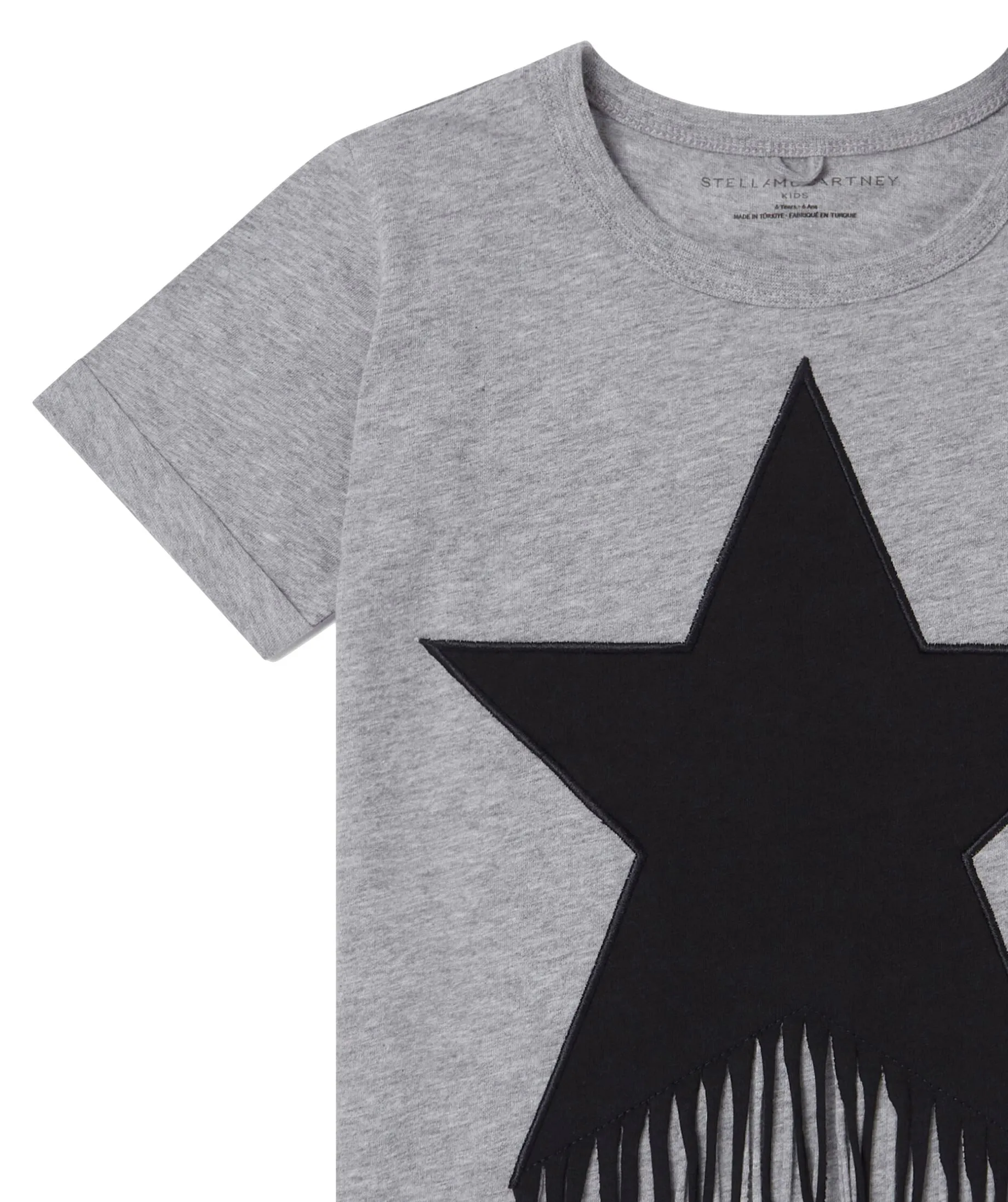 Stella McCartney Kids Star Graphic Fringed T-Shirt