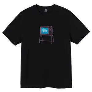 Stussy Rolling TV Pig. Dyed Tee - Black, XL