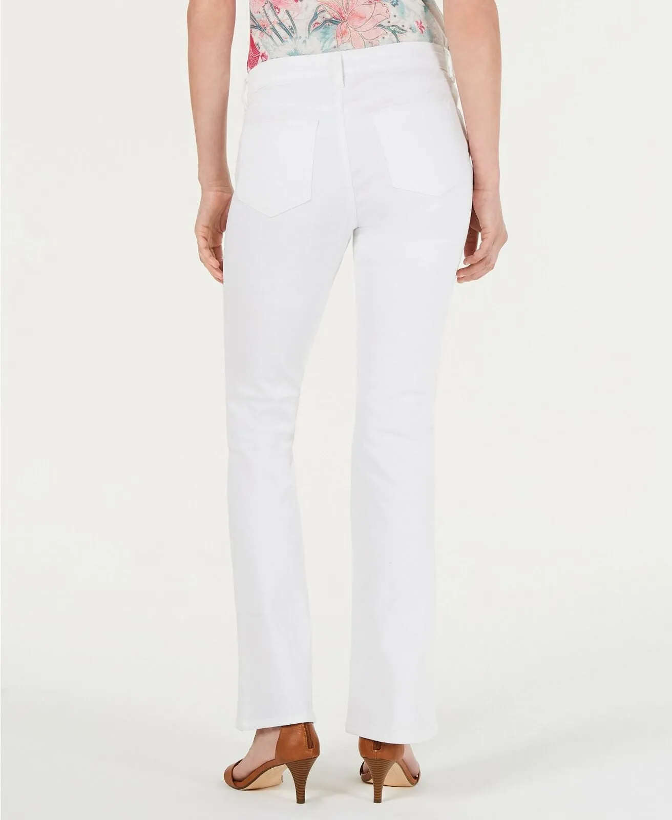 Style & Co. Women's Curvy Fit Bootcut Jeans White 16 LONG