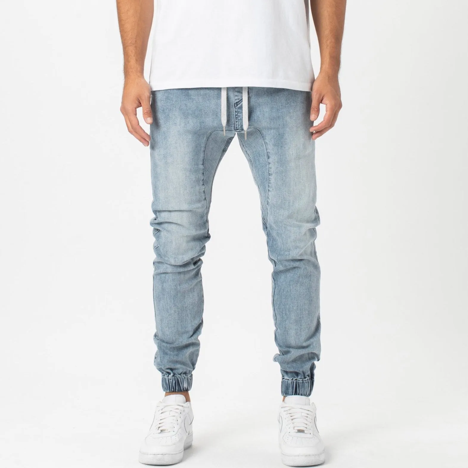 Sureshot Denim Jogger Mid Blue