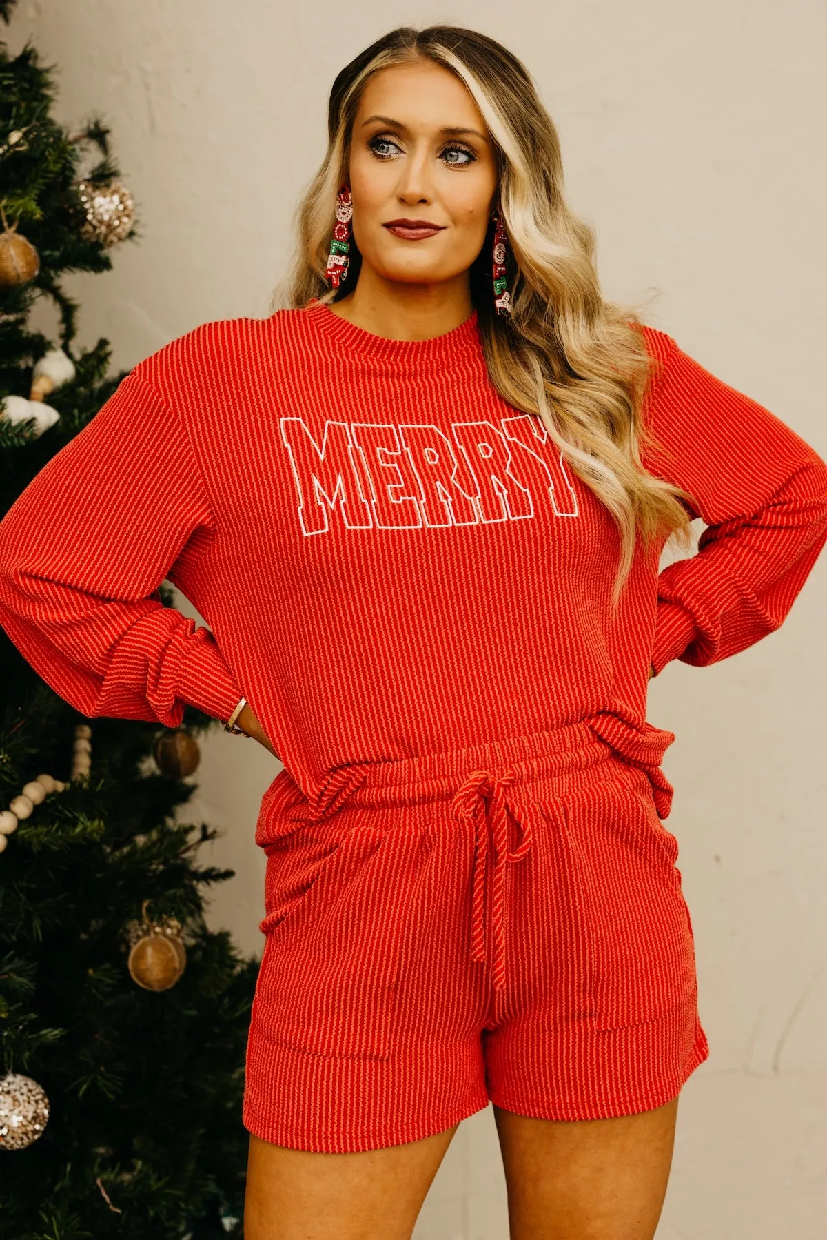 The Merry Graphic Shorts Set