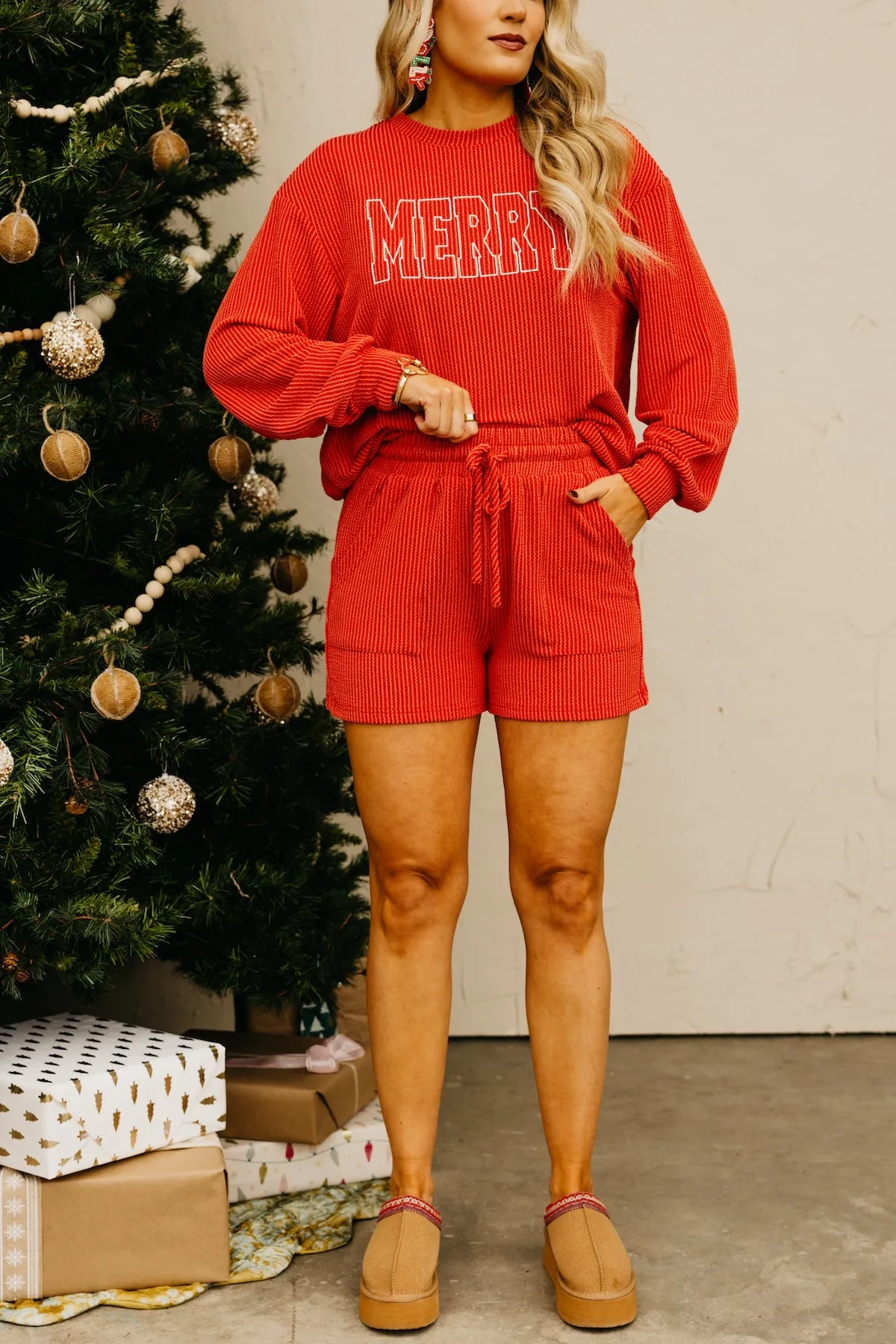 The Merry Graphic Shorts Set