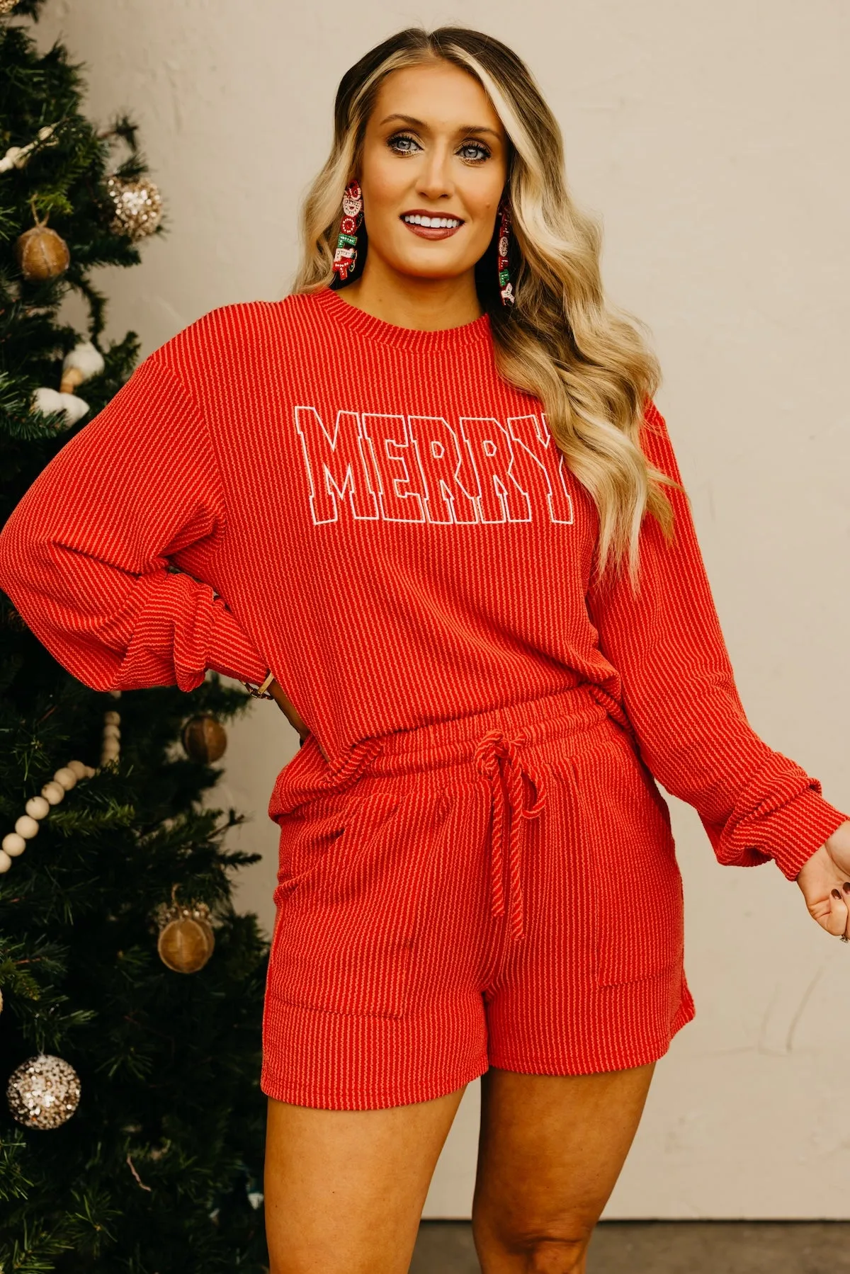 The Merry Graphic Shorts Set