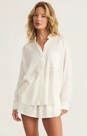 The Perfect Linen Top-White