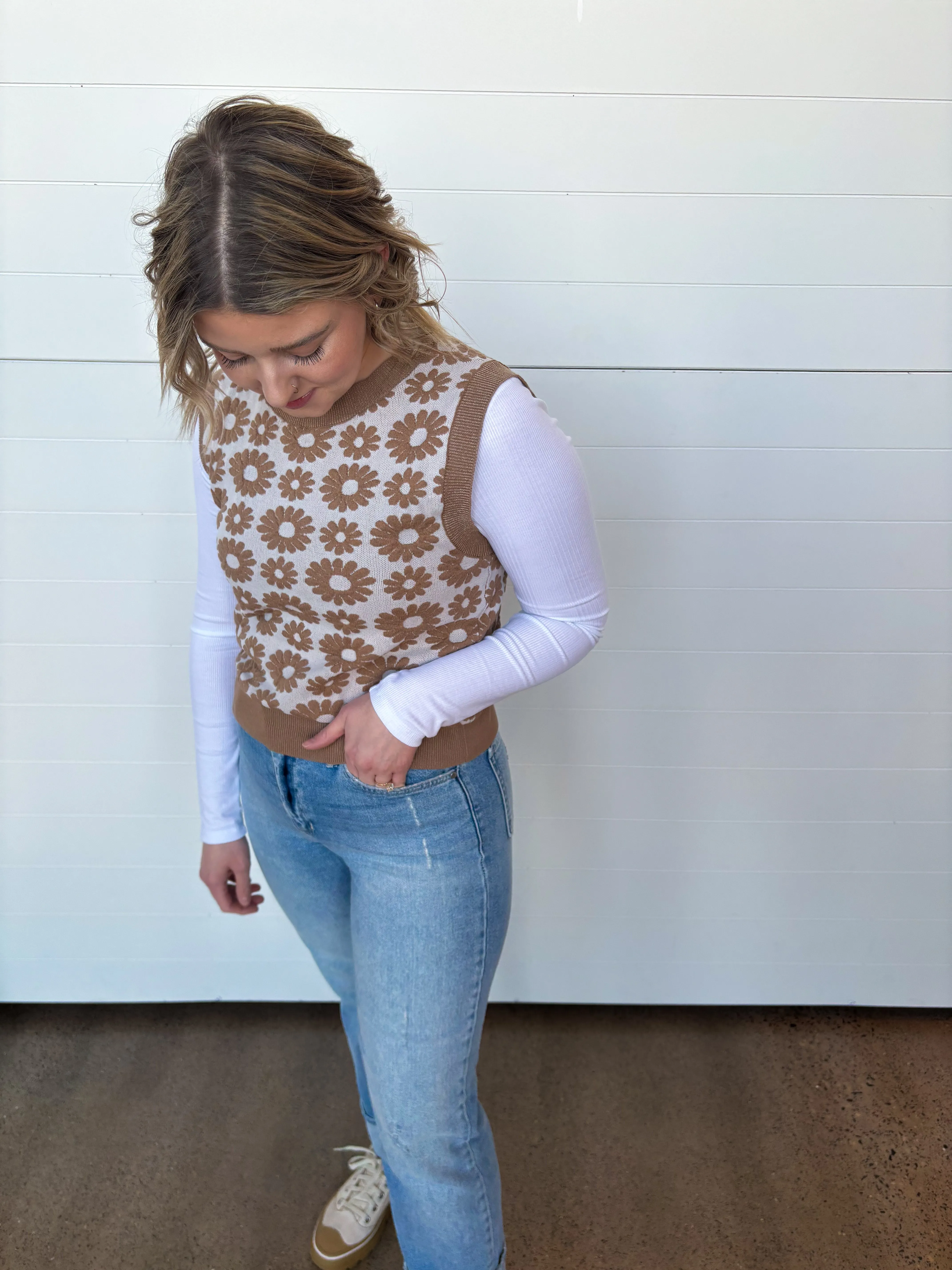 The Stevie Floral Sweater Vest
