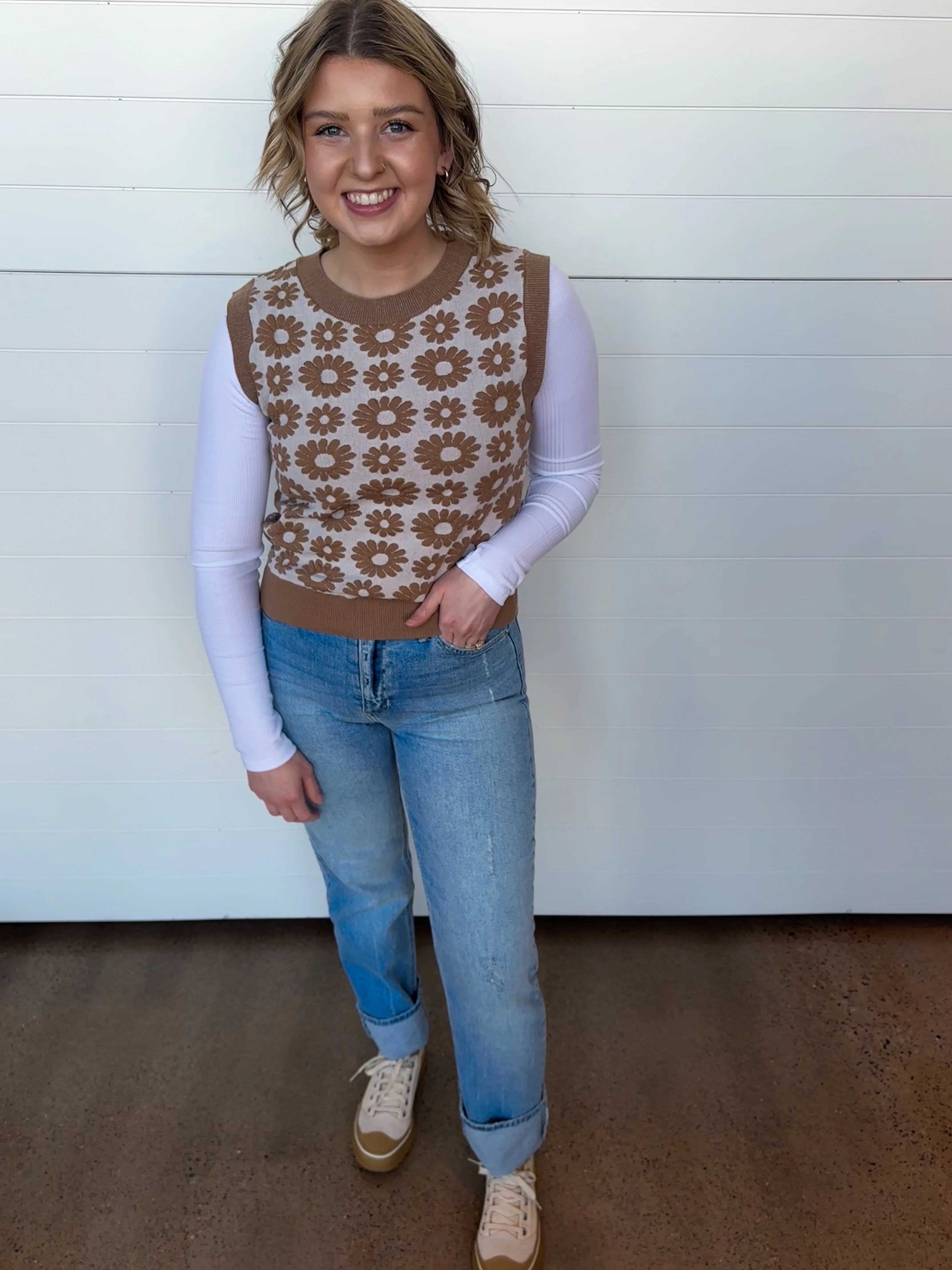 The Stevie Floral Sweater Vest