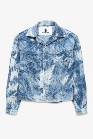TIE-DYE LOGO JACQUARD OVERSIZED JACKET
