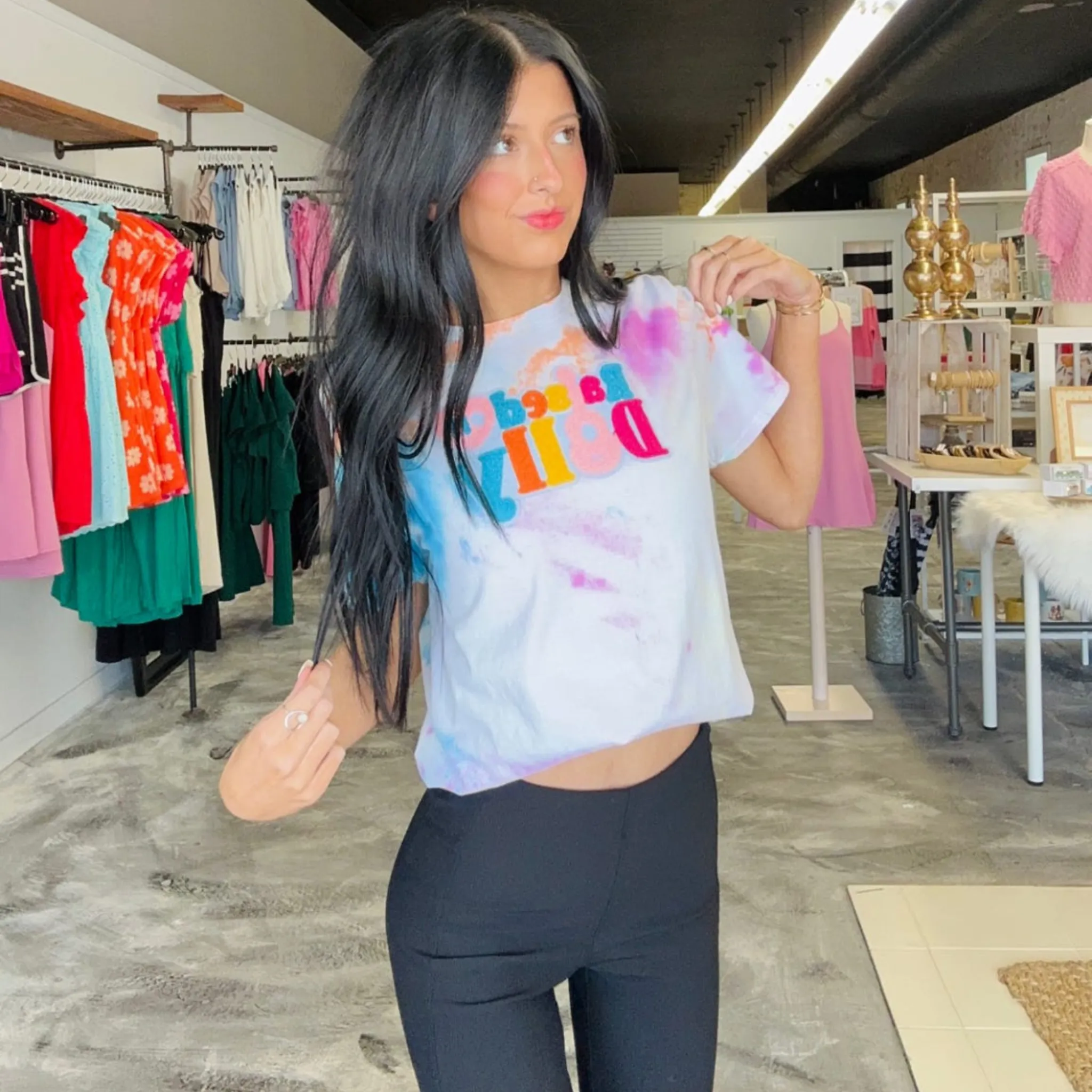 Tie Dye Queen Dolly Tee Shirt