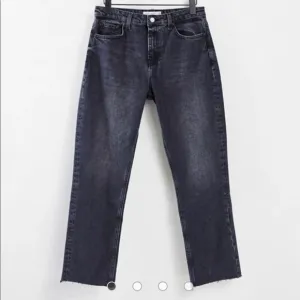 TOPSHOP straight leg jeans in washed black