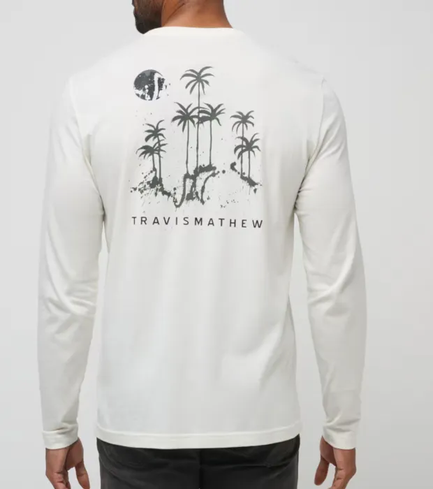 Travis Mathew Rolling Waves Long Sleeve Tee - Vanilla Ice