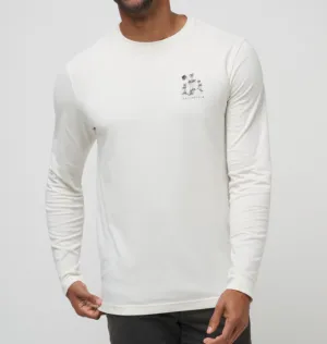 Travis Mathew Rolling Waves Long Sleeve Tee - Vanilla Ice