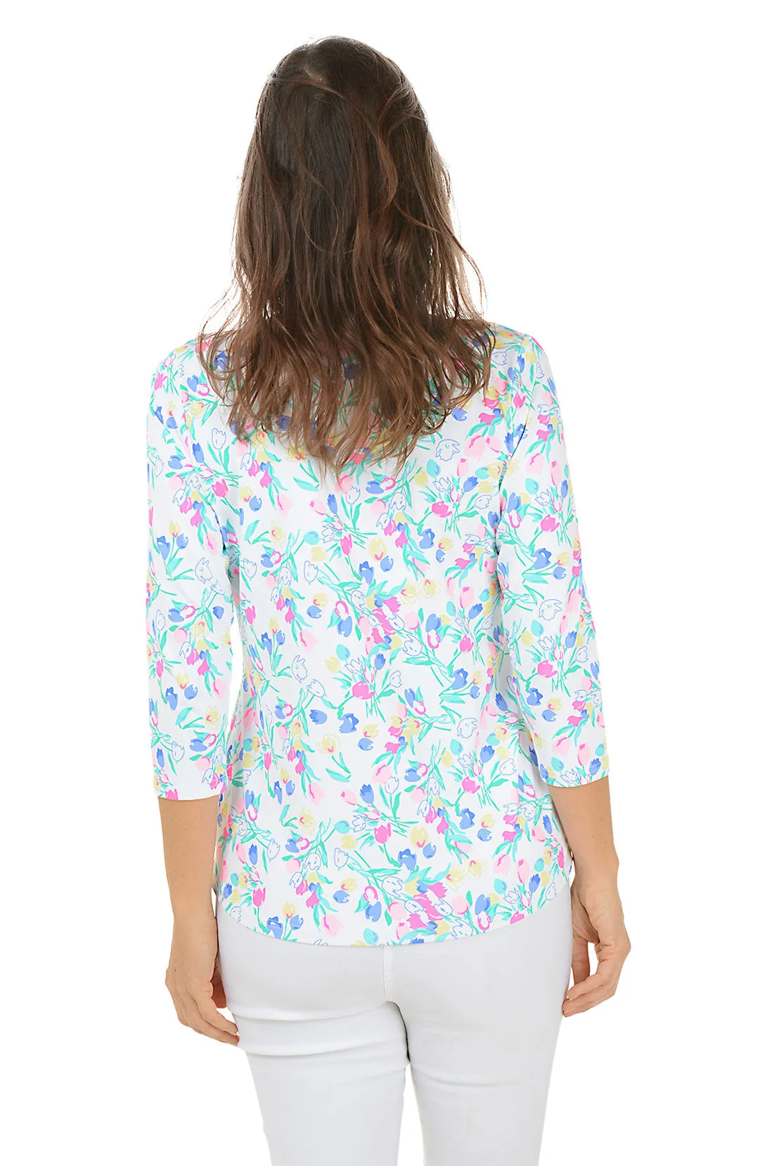 Tulip Bouquet UPF50  V-Neck Top