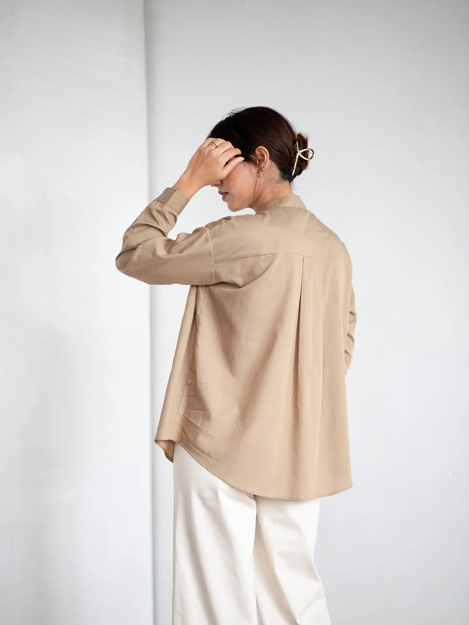 V-Neck Button Down Shirt
