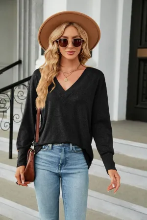 V-Neck Long Sleeve T-Shirt (7 Colors)