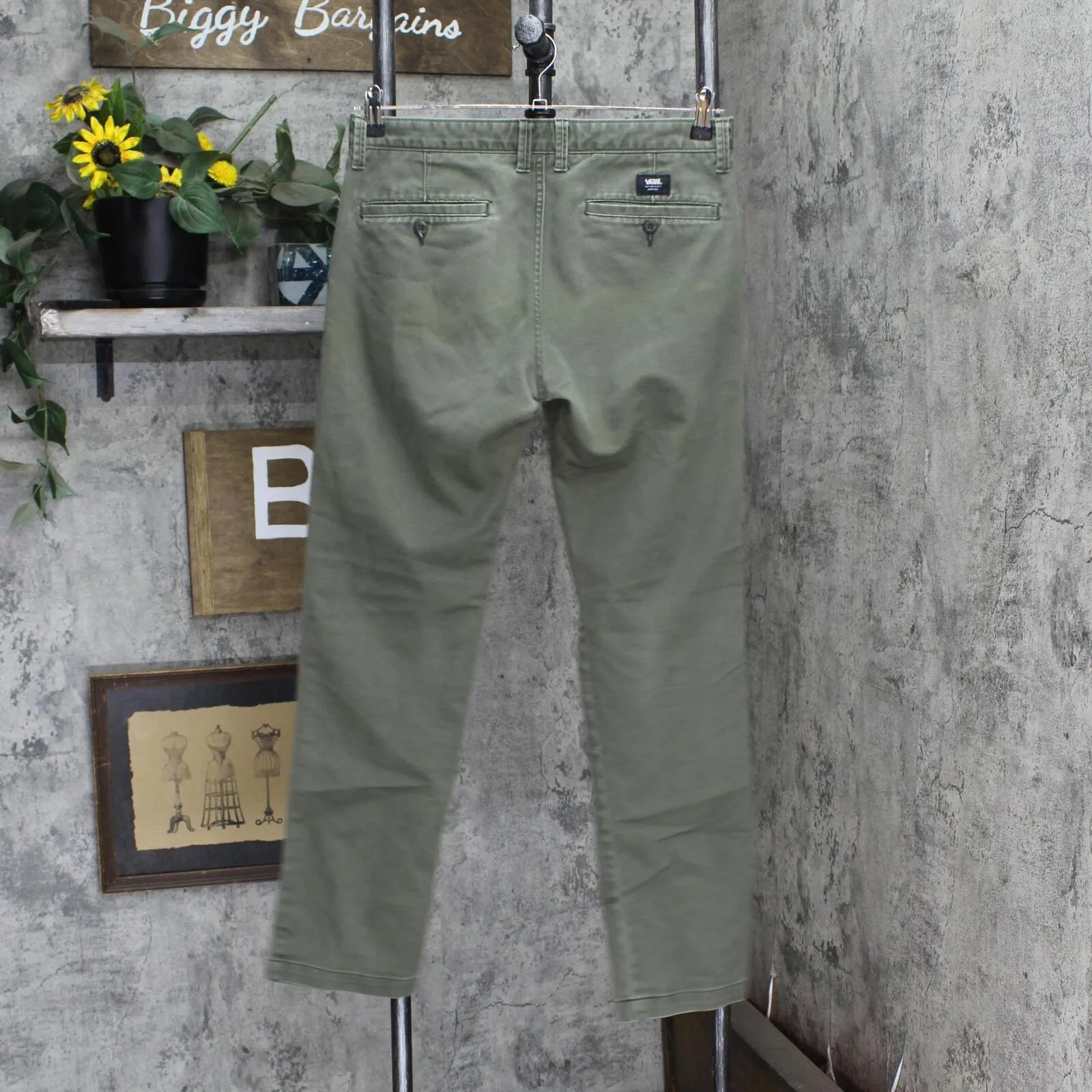 Vans Mens Stretch Chino Pants 16668709330cd8 Green 31 Reg