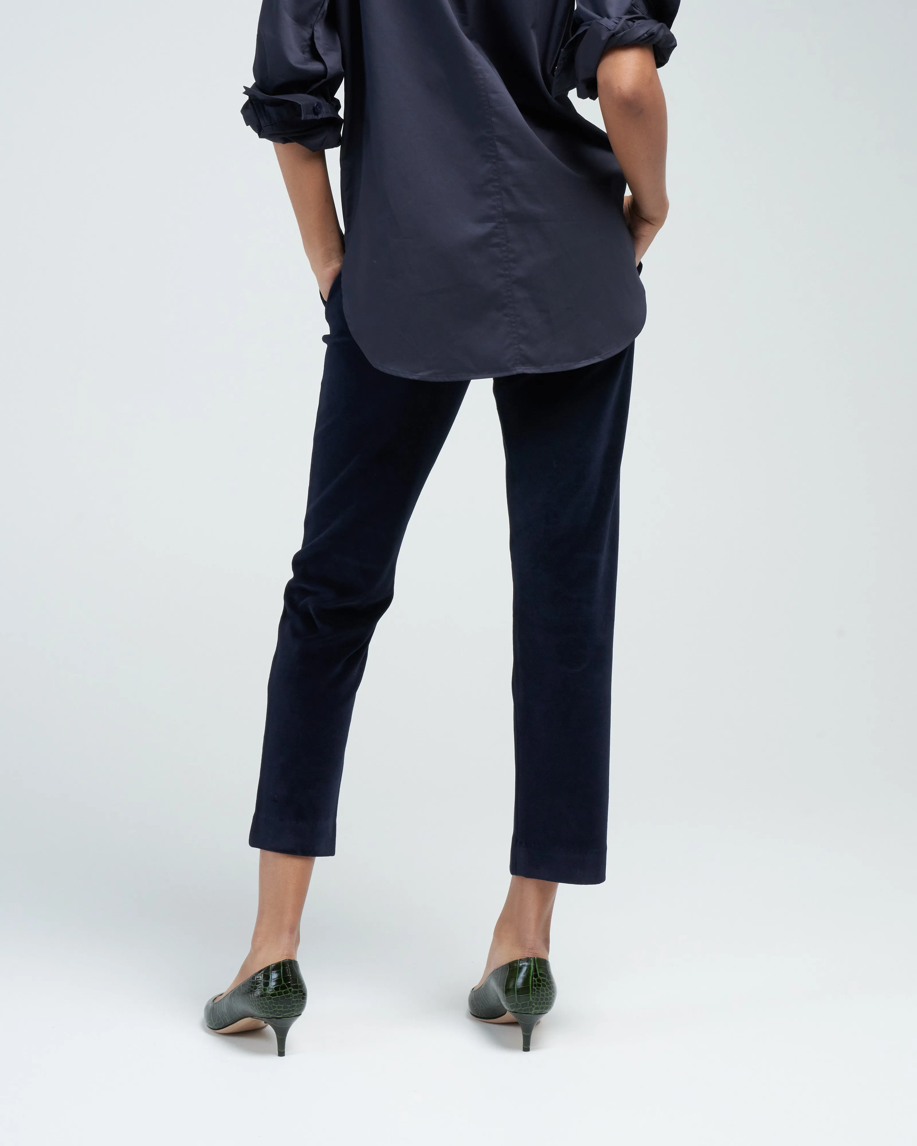 velour chino pant - dark navy