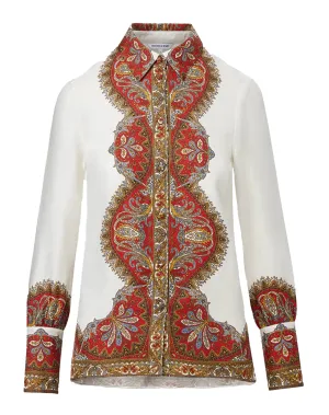 Veronica Beard Maryam Paisley Top