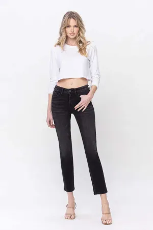 VERVET by Flying Monkey Mid Rise Ankle Slim Straight Jeans FAIRLY