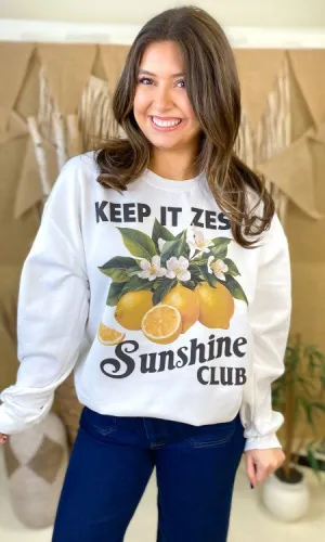 Vintage Lemon Fruit Graphic Sweatshirt