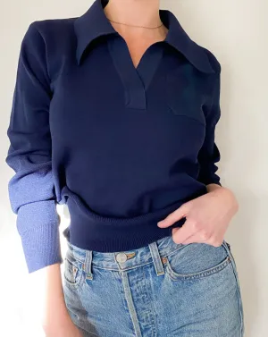 Vintage Navy Blue Knit