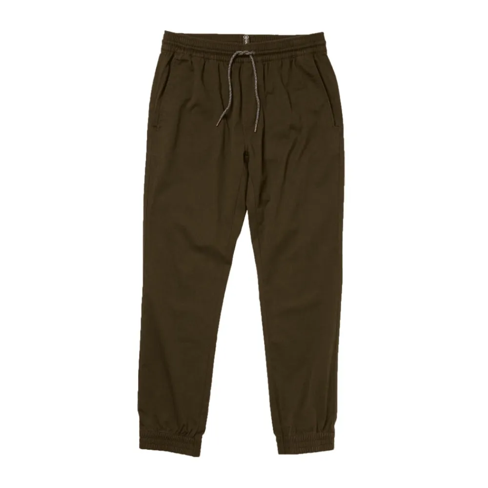 VOLCOM FRICKIN SLIM JOGGER PANTS DARK GREEN