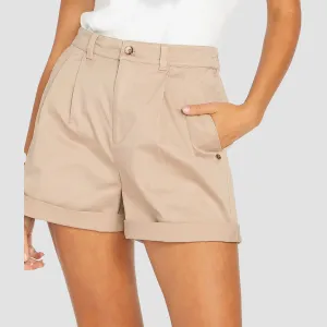 Volcom Frochi Chino Shorts Taupe - Womens