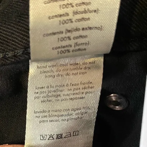 WeWoreWhat Mom Side Hem Slit Straight Leg Black Denim Jeans Size 27
