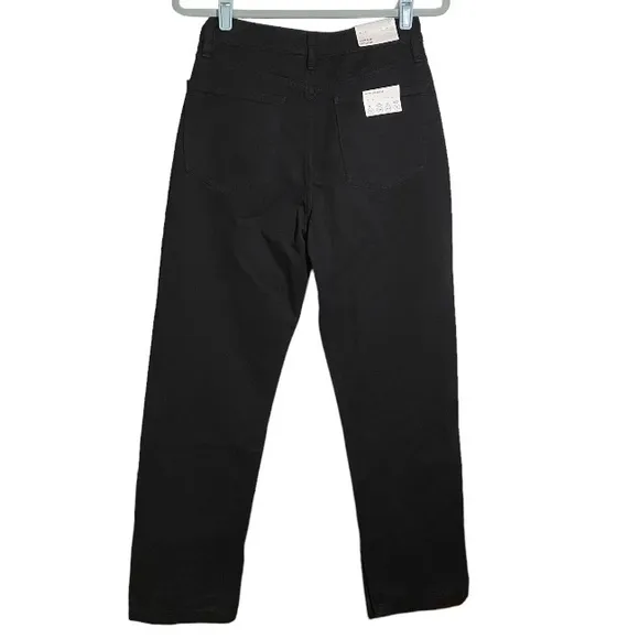 WeWoreWhat Mom Side Hem Slit Straight Leg Black Denim Jeans Size 27