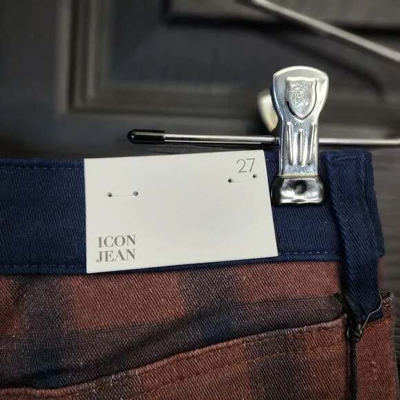 WeWoreWhat Plaid Colorblock Icon Jeans                                       535