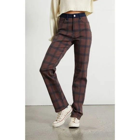 WeWoreWhat Plaid Colorblock Icon Jeans                                       535