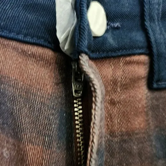 WeWoreWhat Plaid Colorblock Icon Jeans                                       535