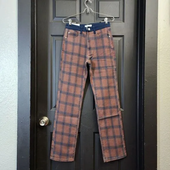 WeWoreWhat Plaid Colorblock Icon Jeans                                       535