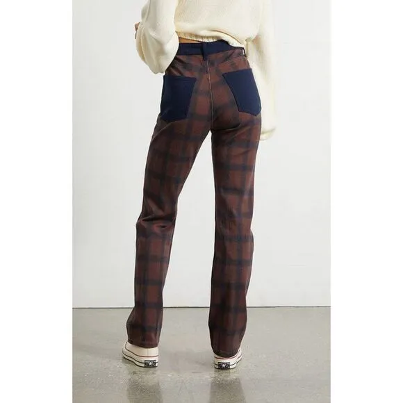 WeWoreWhat Plaid Colorblock Icon Jeans                                       535