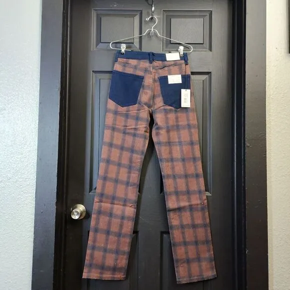 WeWoreWhat Plaid Colorblock Icon Jeans                                       535