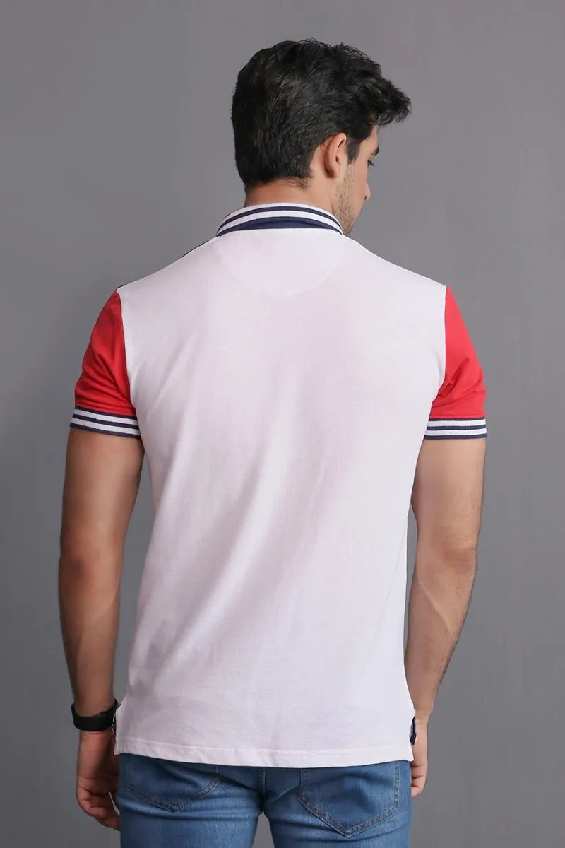 WHITE TAPED POLO