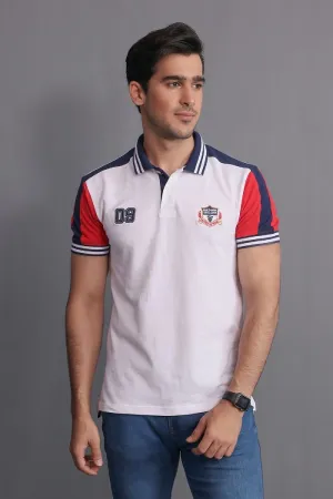 WHITE TAPED POLO